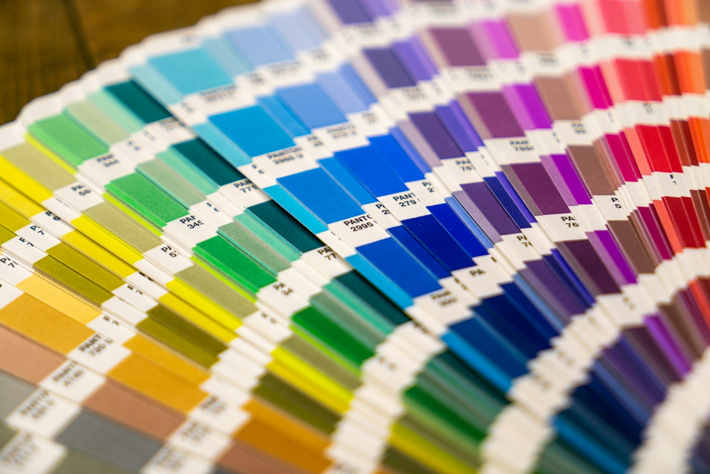 Abanico de muestras de color de imprenta